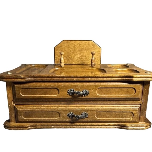 VTG Mele Co Designer Valet/Jewelry Box with‎ Gold Velvet Lining MCM - Picture 1 of 11